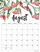 Free Printable 2021 Floral Calendar - Monday Start | Paper Trail Design
