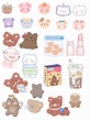 Kawaii pastel bear sticker pack | Aesthetic stickers, Kawaii stickers ...