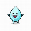 Personaje de dibujos animados de gota de agua de bebé feliz, diseño de ...