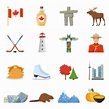 Canada National Symbols Flat Icons Collection 484014 Vector Art at Vecteezy