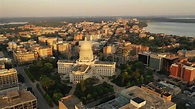 Aerial View of City of Madison. the Capital City of Wisconsin from ...