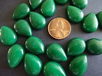 18x13mm Natural Malaysia Jade Gemstone Cabochon, Dyed, Teardrop ...