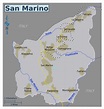 Grande mapa de San Marino con carreteras y ciudades | San Marino ...