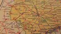 1941 Vintage Map of West Flanders Province of Belgium