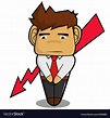 Businessman fail cartoon Royalty Free Vector Image