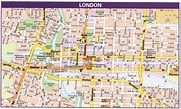 Map downtown London, Ontario Canada.London city map with highways free ...