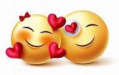 Emoji valentine couple vector concept design. Emojis 3d inlove emojis ...
