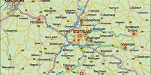 Karte von Stuttgart, Metropolregion (Region in Deutschland Baden ...