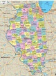 Detailed Map of Illinois State - Ezilon Maps