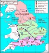 Map of Anglo-Saxon Enland: Northumbria, Mercia, Wessex | Map of britain, England map, Saxon history