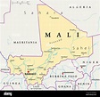 Mapa político de Malí Fotografía de stock - Alamy