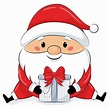 Christmas Clipart, Cute Santa Clip Art, PNG, EPS, JPEG, Digital ...