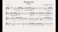 MAMMA MÍA: (flauta, violín, oboe...) (partitura con playback) - YouTube
