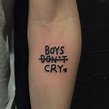 NINI on Instagram: “Boys don't cry” | Tatouage