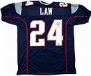 Ty Law Autographed New England Patriots Custom Jersey
