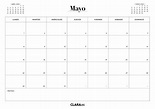 Calendario MAYO 2023 para imprimir en jpg y pdf gratis