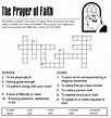 The Prayer of Faith - Crossword Puzzle | Childrens sermons, Bible games ...