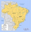 Detailed political and administrative map of Brazil with major cities ...