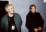 David Bowie et son fils Duncan Jones aux Brit Awards à Londres, février ...