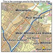 Aerial Photography Map of Pico Rivera, CA California