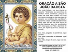 Oração a São João Batista | Santinhos do Brasil
