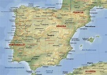 spagna: carta geografica mappa spagnola
