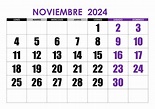 Calendario noviembre 2024 – calendarios.su