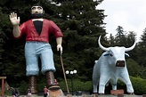 Paul Bunyan and Babe the Blue Ox at the California Trees of Mystery ...