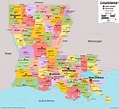 Map Of Louisiana Parishes With Cities - Florida Gulf Map
