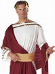 Emperor Caesar Men's Toga Costume, Men’s Ancient Roman Costume