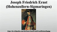 Joseph Friedrich Ernst (Hohenzollern-Sigmaringen) - YouTube