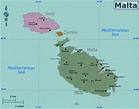 Landkarte Malta (Übersichtskarte) : Weltkarte.com - Karten und ...