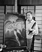 Rare photographs of Batman artist Bob Kane with Bat-paintings