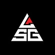 Diseño de logotipo de letra triangular lsg con forma de triángulo ...