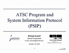ATSC Program and System Information Protocol ... - DTV Innovations