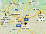 Milano lufthavne Norditalien - guide Malpensa Lufthavn - car rental ...