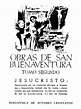 Obras de San Buenaventura Tomo II A - BAC 1946
