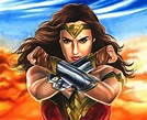 Cartoon Wonder Woman 4K Wallpaper