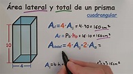 Área lateral y total de un prisma cuadrangular - YouTube