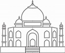 Taj Mahal Desenho Para Colorir - Ultra Coloring Pages