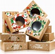 Christmas Cookie Boxes - Bulk 12 Pack Kraft - Large Holiday Christmas ...