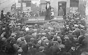 Isabel Seymour addressing a crowd, 1908 - Stock Image - C045/2237 ...