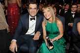 Ty Burrell (l) of Modern Family and wife Holly Burrell at the 66th Emmy ...