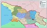 Grande detallado mapa administrativo de Georgia | Georgia | Asia ...