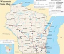 ♥ Wisconsin State Map - A large detailed map of Wisconsin State USA