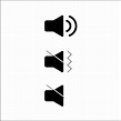 set of sound icons sound on mute or vibrate mode 8165004 Vector Art at ...