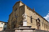 The Saint Donato Cathedral in Arezzo. A sandstone gothic structure that dates back to XIII ...