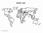 Printable+Blank+World+Map+Countries | World map coloring page, Blank ...