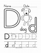 letter d worksheets for preschool alphabetworksheetsfreecom - letter d ...