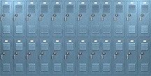 Blue School Lockers Front - TILLSTest.com